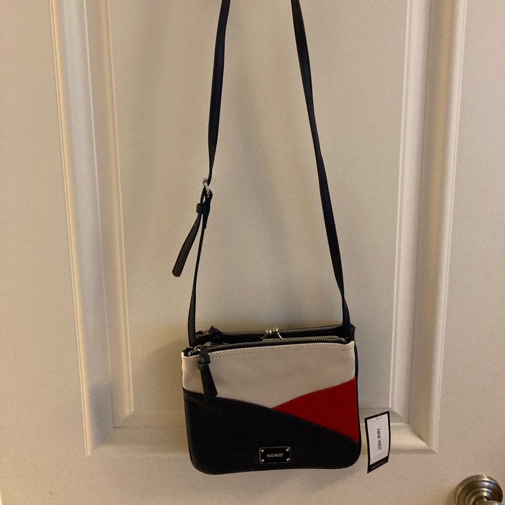 Nine West red, white and blue crossbody purse NWT